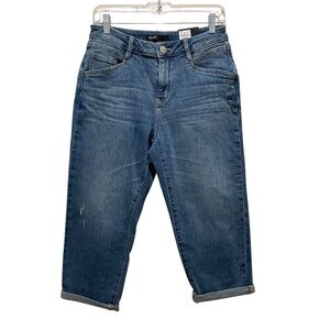 Simply Vera Vera Wang Boyfriend Crop Jeans Medium Wash Blue Women’s 6 Petite